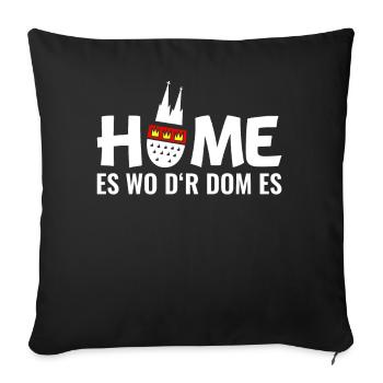 Köln Dom Kölner Kölle - Sofakissenbezug 45 x 45 cm - Schwarz - Vorne