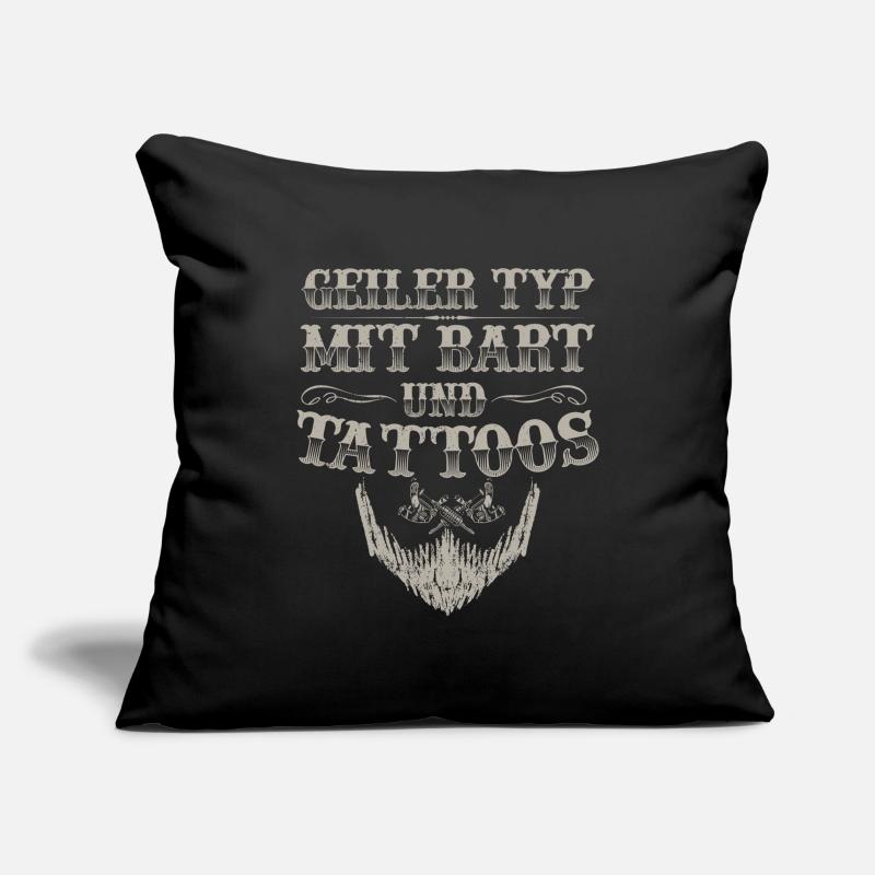 Geiler Typ mit Bart Tattoos Bärte Bärtig Geschenk Sofakissenbezug 45 x 45 cm