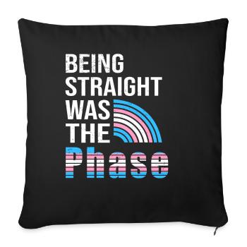 Transsexual Rainbow Month Gay Pride Trans LGBT - Sofa pillowcase 17,3'' x 17,3'' (45 x 45 cm) - black - Front