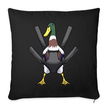 Running funny runningtens - Sofa pillowcase 17,3'' x 17,3'' (45 x 45 cm) - black - Front