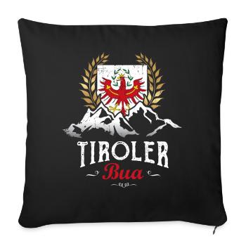 Tiroler Bua Tirol - Sofakissenbezug 45 x 45 cm - Schwarz - Vorne