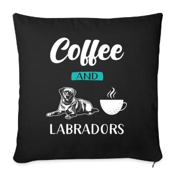 Labrador - Sofakissenbezug 45 x 45 cm - Schwarz - Vorne