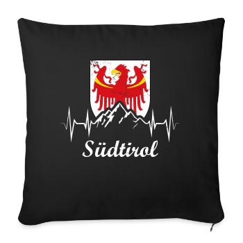Südtirol - Sofakissenbezug 45 x 45 cm - Schwarz - Vorne