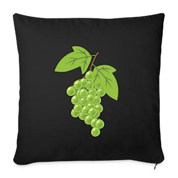 Weintrauben Trauben Hobbygärtner Ernte Weinrebe - Sofakissenbezug 45 x 45 cm - Schwarz - Vorne