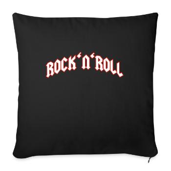 Rock and Roll - Sofa pillowcase 17,3'' x 17,3'' (45 x 45 cm) - black - Front