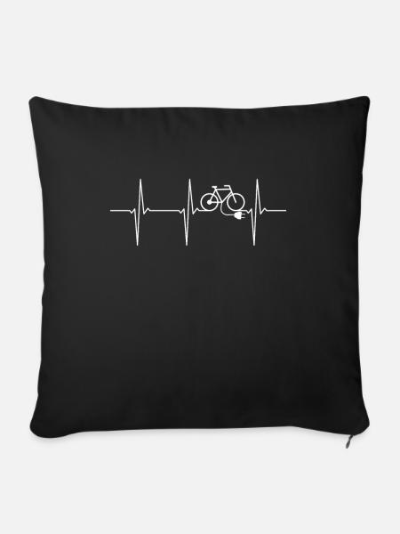 E-Bike EKG - Sofakissenbezug 45 x 45 cm - Schwarz