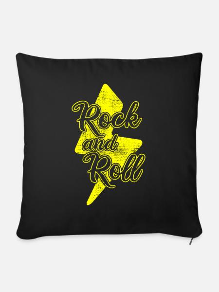 Rock and Roll - Sofakissenbezug 45 x 45 cm - Schwarz