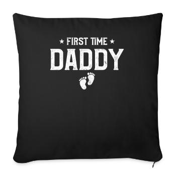 Papa To Be Premier Time Daddy - Housse de coussin décorative 45 x 45 cm - noir - Devant