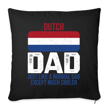 Dutch Dad Netherlands flag design for the - Sofa pillowcase 17,3'' x 17,3'' (45 x 45 cm) - black - Front