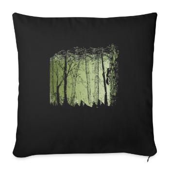 Squirrel In Forest - Sofakissenbezug 45 x 45 cm - Schwarz - Vorne
