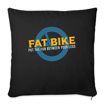 Fat Bike Fatbike Biker Bike Bike MTB Gift - Sofa pillowcase 17,3'' x 17,3'' (45 x 45 cm) - black - Front