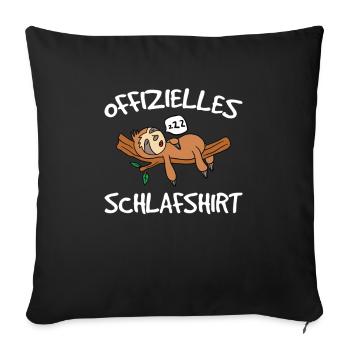 Faultier Mein Offizielles Schlaf Schlafen Faultier - Sofakissenbezug 45 x 45 cm - Schwarz - Vorne