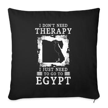 Egypt vacation - Sofa pillowcase 17,3'' x 17,3'' (45 x 45 cm) - black - Front
