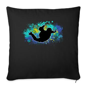 Skydiver Skydive Skydive - Sofa pillowcase 17,3'' x 17,3'' (45 x 45 cm) - black - Front