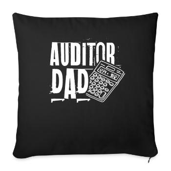 Auditor Papa Auditor Auditor - Sofa pillowcase 17,3'' x 17,3'' (45 x 45 cm) - black - Front