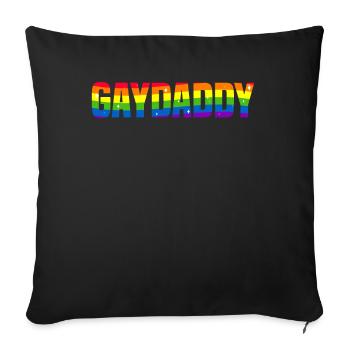 Gay Daddy Gay Daddy Gay Pride - Sofa pillowcase 17,3'' x 17,3'' (45 x 45 cm) - black - Front