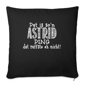 Astrid - Sofakissenbezug 45 x 45 cm - Schwarz - Vorne