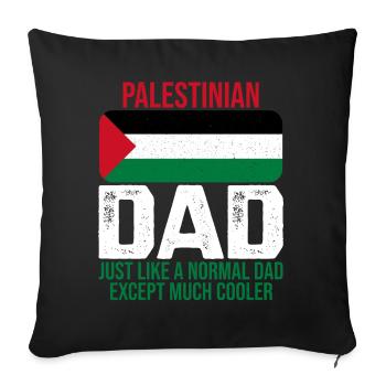 Palestinian Dad Palestine flag for Father's Day - Sofa pillowcase 17,3'' x 17,3'' (45 x 45 cm) - black - Front