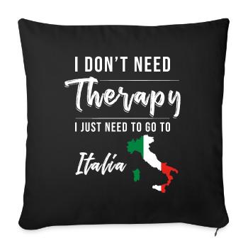 Italy saying Italy vacation - Sofa pillowcase 17,3'' x 17,3'' (45 x 45 cm) - black - Front