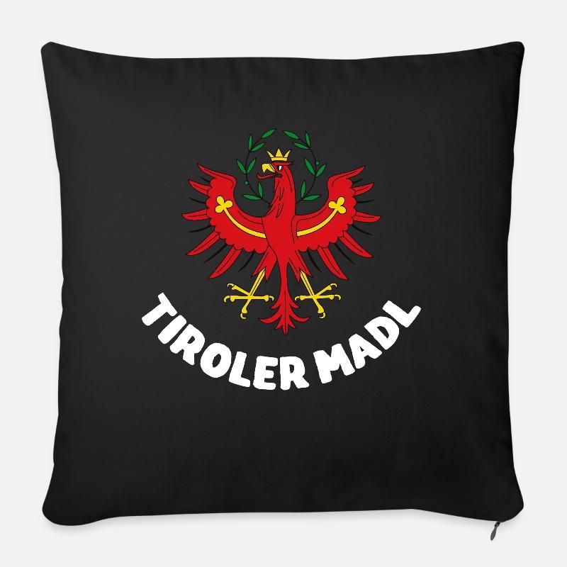 Tiroler Madl - Sofakissenbezug 45 x 45 cm - Schwarz