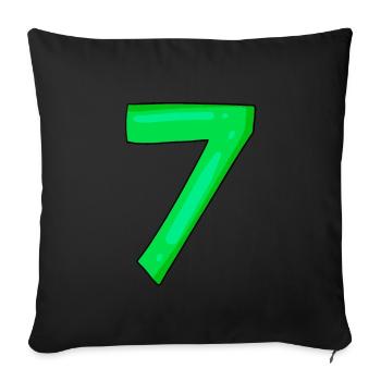 7 - Sofa pillowcase 17,3'' x 17,3'' (45 x 45 cm) - black - Front