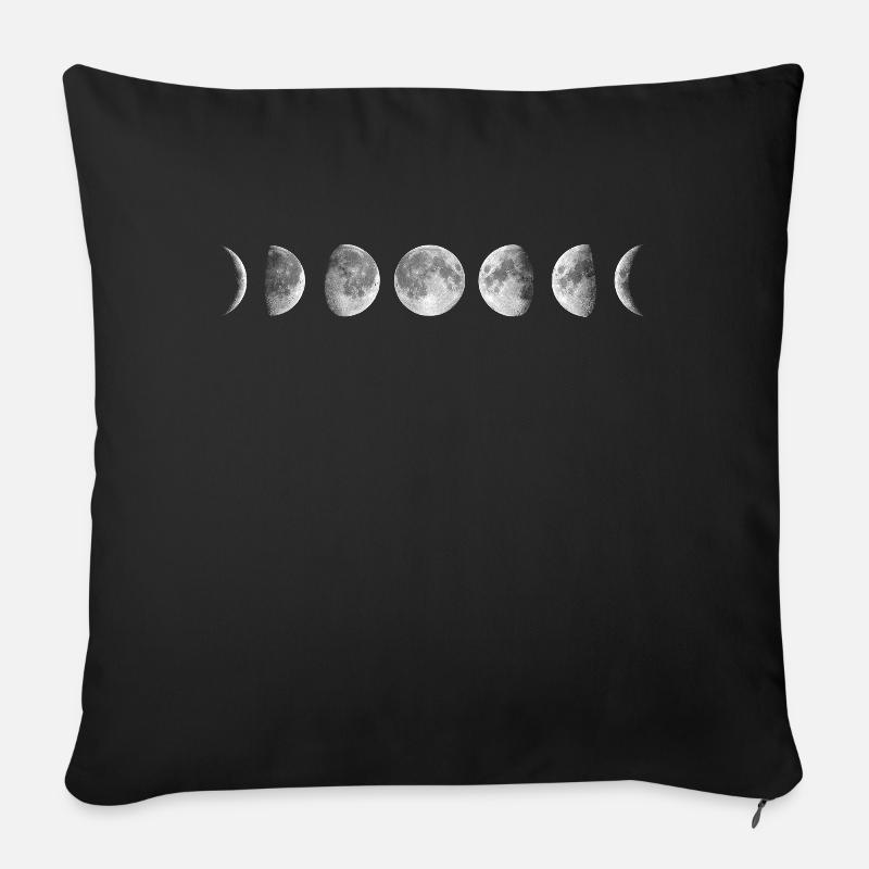 Moon Phases Lunar Calendar Astronomy Binoculars Ae - Sofakissenbezug 45 x 45 cm - Schwarz