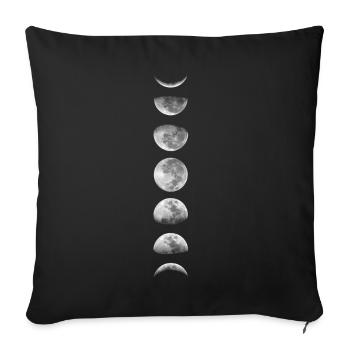 Moon Phases Lunar Calendar Astronomy Binoculars Ae - Sofakissenbezug 45 x 45 cm - Schwarz - Vorne