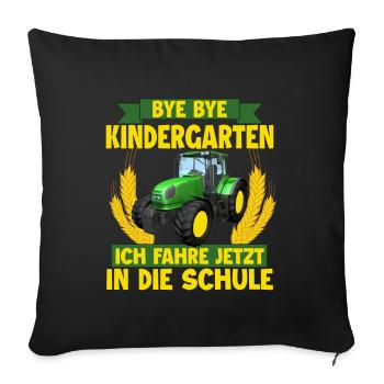 Schüler - Sofakissenbezug 45 x 45 cm - Schwarz - Vorne