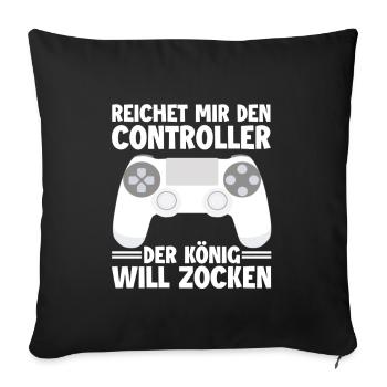 Gamer - Sofakissenbezug 45 x 45 cm - Schwarz - Vorne