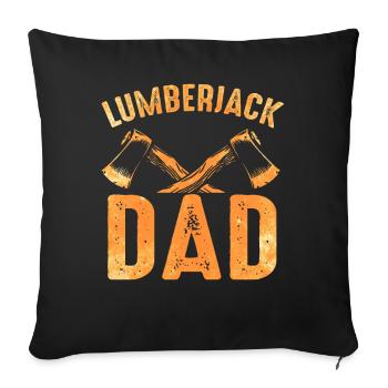 Lumberjack woodworker woodcutter father - Sofa pillowcase 17,3'' x 17,3'' (45 x 45 cm) - black - Front