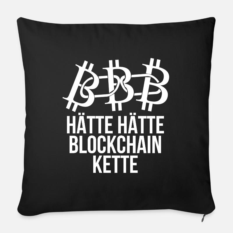 Bitcoin - Sofakissenbezug 45 x 45 cm - Schwarz