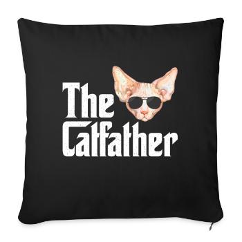 Sphynx cats Nackte Katze Katzen Besitzer Haarlos - Sofakissenbezug 45 x 45 cm - Schwarz - Vorne