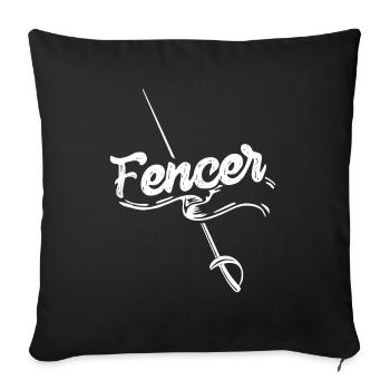 Fencers Hobby Swords Fencing Fencing Fencing - Sofa pillowcase 17,3'' x 17,3'' (45 x 45 cm) - black - Front