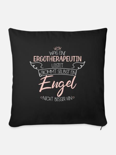 Ergotherapeutin - Sofakissenbezug 45 x 45 cm - Schwarz