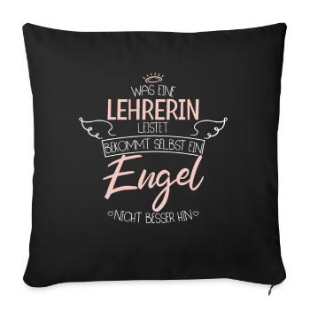 Lehrerin - Sofakissenbezug 45 x 45 cm - Schwarz - Vorne