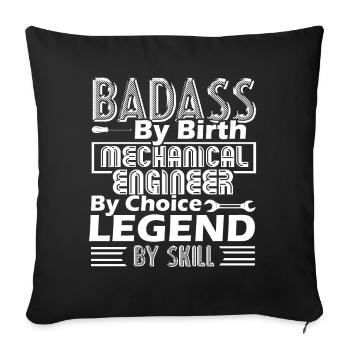 Mechanical Engineer Mechanical Engineer By Choice - Sofa pillowcase 17,3'' x 17,3'' (45 x 45 cm) - black - Front