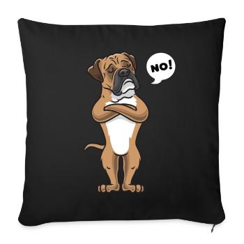 Sturer Continental Bulldog Hund - Sofakissenbezug 45 x 45 cm - Schwarz - Vorne