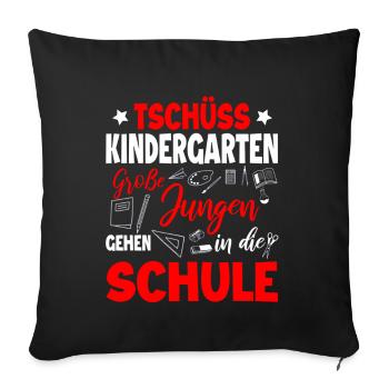 Schulanfang - Sofakissenbezug 45 x 45 cm - Schwarz - Vorne