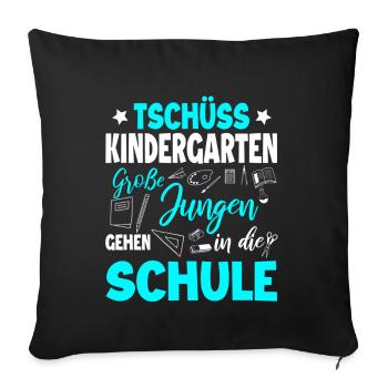 Schulanfang - Sofakissenbezug 45 x 45 cm - Schwarz - Vorne