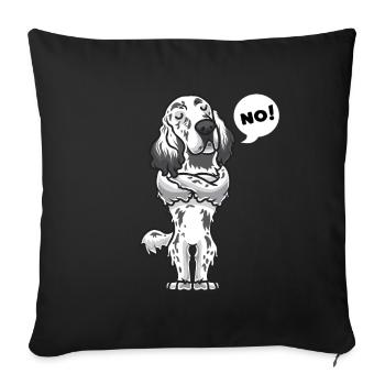 Sturer English Setter Dog - Sofa pillowcase 17,3'' x 17,3'' (45 x 45 cm) - black - Front