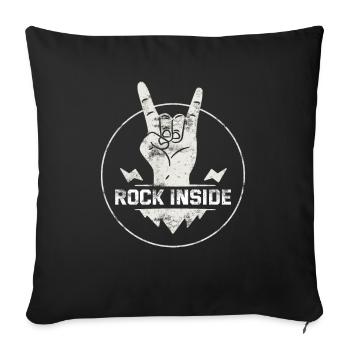 Rock & Roll Guitar Rock and Roll - Sofa pillowcase 17,3'' x 17,3'' (45 x 45 cm) - black - Front