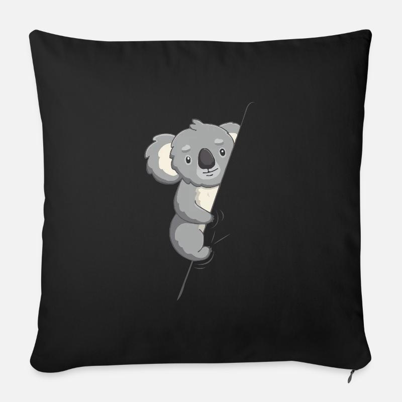 Koala Bear Australia Marsupial Koala - Housse de coussin décorative 45 x 45 cm - noir