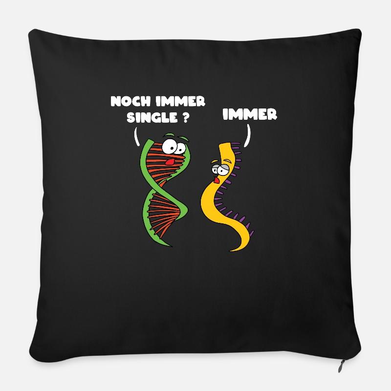 Mono science ADN ARN Partenaire Relation - Housse de coussin décorative 45 x 45 cm - noir