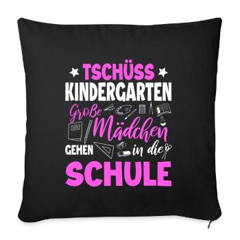 Schulanfang - Sofakissenbezug 45 x 45 cm - Schwarz - Vorne