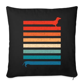 Funny Long Chien de toit - Housse de coussin décorative 45 x 45 cm - noir - Devant