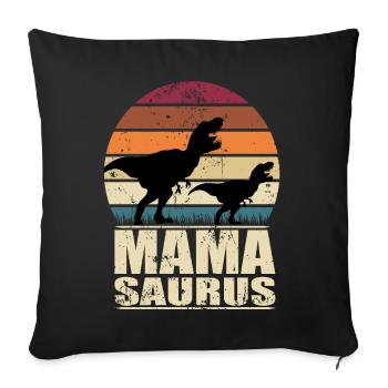 Mamasaurus Rex Mother Dinosaur Families Dino - Sofa pillowcase 17,3'' x 17,3'' (45 x 45 cm) - black - Front