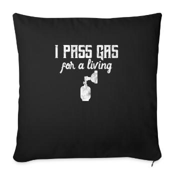 Anesthésie anesthésiste médecin médecin cadeau - Housse de coussin décorative 45 x 45 cm - noir - Devant