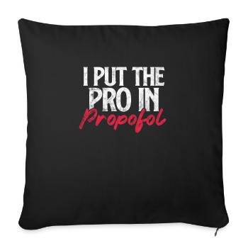 Anesthésie anesthésiste médecin médecin cadeau - Housse de coussin décorative 45 x 45 cm - noir - Devant