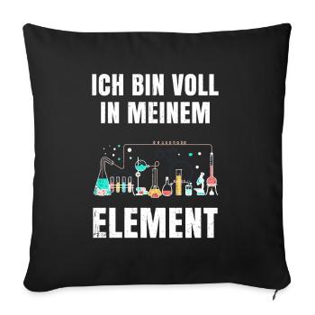 chemistry - Sofa pillowcase 17,3'' x 17,3'' (45 x 45 cm) - black - Front