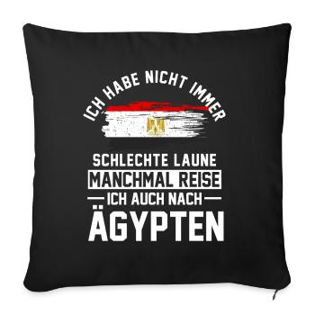 Ägypter Ägypten Urlaub Ägyptisch Hurghada - Sofakissenbezug 45 x 45 cm - Schwarz - Vorne